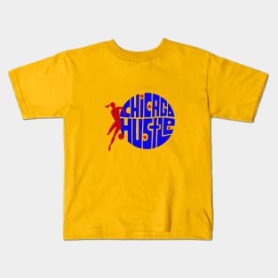 Vintage Chicago Hustle WBL Basketball Kids T-Shirt